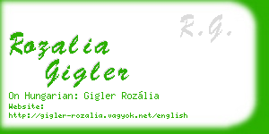 rozalia gigler business card