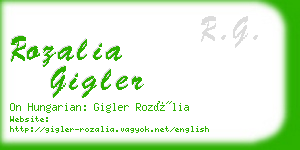 rozalia gigler business card